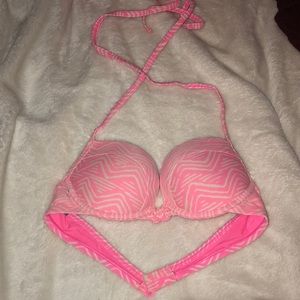 Light pink tribal pattern aerie bikini top 34A